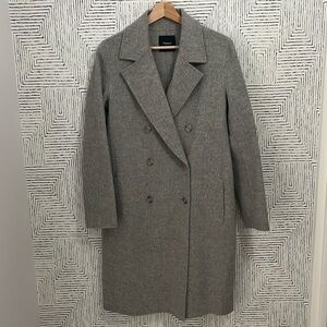 Double-breasted wool/cashmere coat